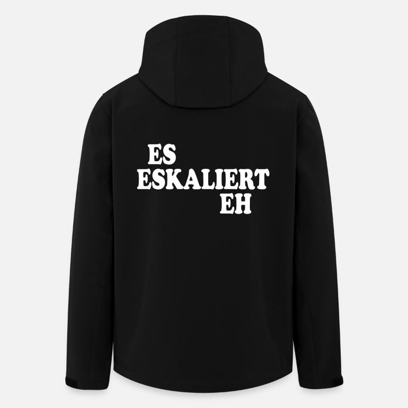 Es eskaliert eh - Recycelte Männer Softshell-Jacke von Stanley/Stella - Schwarz