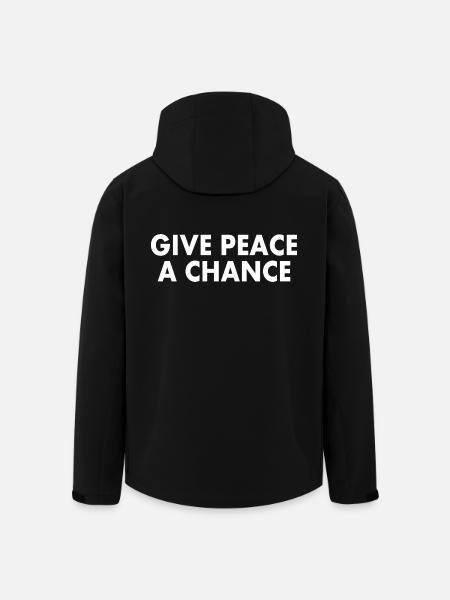 Give peace a chance - Men’s Recycled Softshell Jacket by Stanley/Stella - black