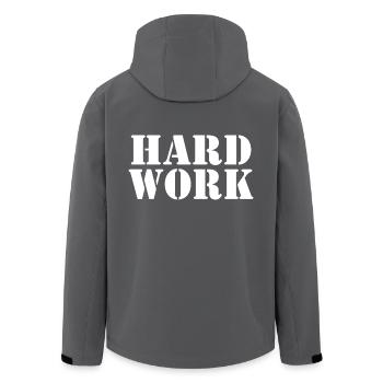 Hard work - Recycelte Männer Softshell-Jacke von Stanley/Stella - Schwarz - Hinten - AI Model Male 185 light (185cm)
