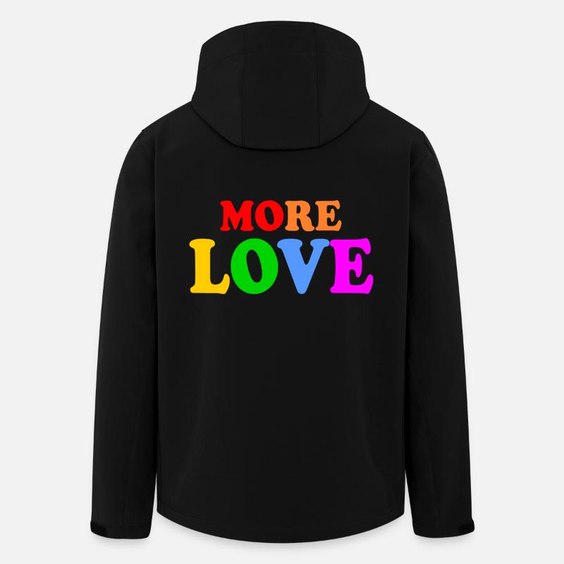 More love - Recycelte Männer Softshell-Jacke von Stanley/Stella - Schwarz
