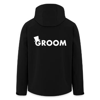 Groom - Veste softshell homme en polyester recyclé Stanley/Stella - noir - Dos - AI Model Male 185 light (185cm)