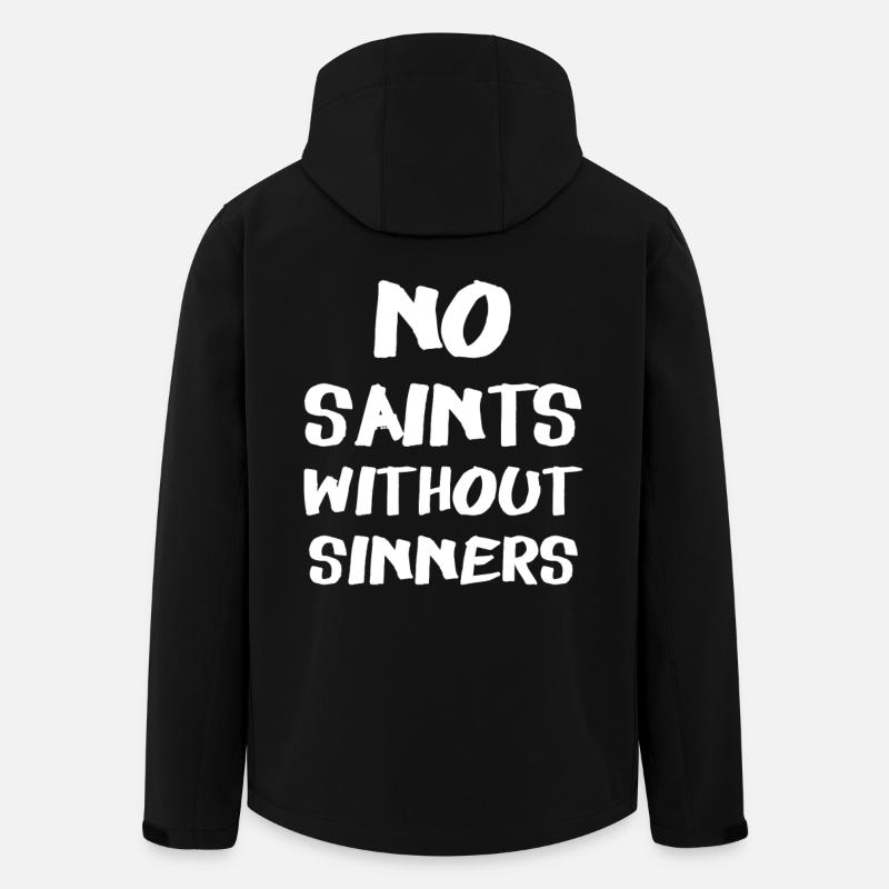 Aucun Saints Sans Sinners - Veste softshell homme en polyester recyclé Stanley/Stella - noir