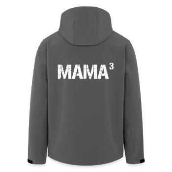 Mom Of 3 Kids - Awesome Mom Mother's Day Gift - Men’s Recycled Softshell Jacket by Stanley/Stella - black - Back - AI Model Male 185 light (185cm)