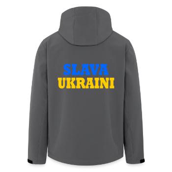 Slava ukraini - Veste softshell homme en polyester recyclé Stanley/Stella - noir - Dos - AI Model Male 185 light (185cm)