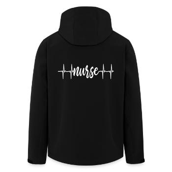 Heart Beat Nurse - Recycelte Männer Softshell-Jacke von Stanley/Stella - Schwarz - Hinten - AI Model Male 185 light (185cm)