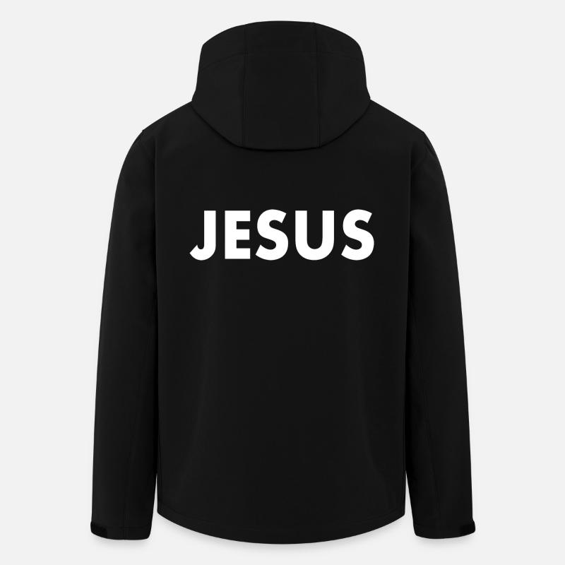 Jesus - Recycelte Männer Softshell-Jacke von Stanley/Stella - Schwarz