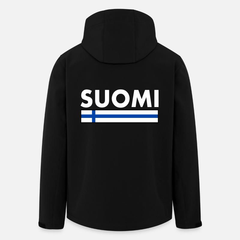 Suomi - Veste softshell homme en polyester recyclé Stanley/Stella - noir
