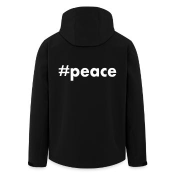 Peace - Recycelte Männer Softshell-Jacke von Stanley/Stella - Schwarz - Hinten - AI Model Male 185 light (185cm)