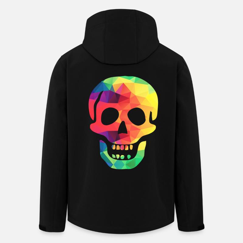 Bunter Totenkopf - Recycelte Männer Softshell-Jacke von Stanley/Stella - Schwarz