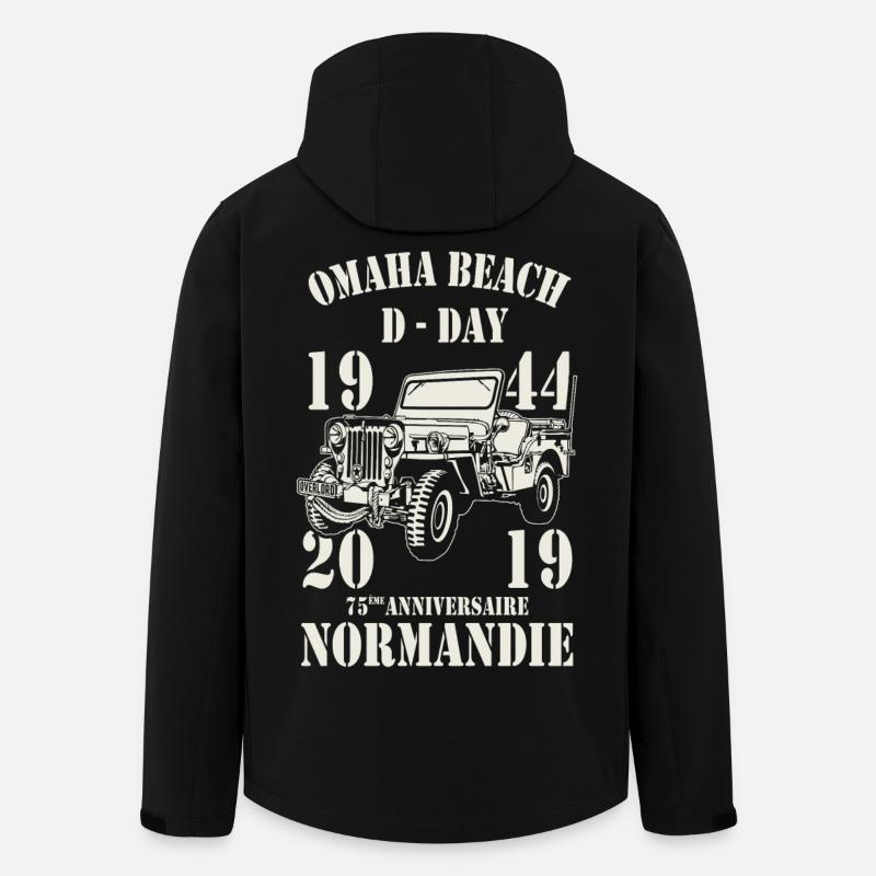 Omaha Beach D-Day 1944 - 2019 - Veste softshell homme en polyester recyclé Stanley/Stella - noir