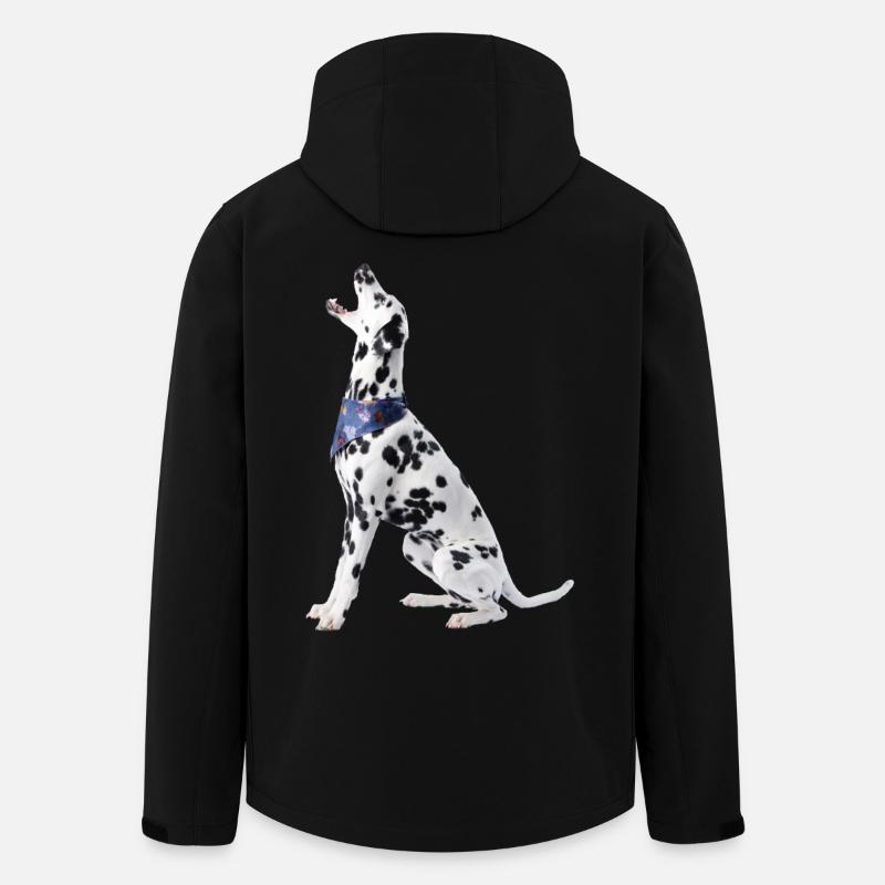 Dalmatiner mit Halstuch - Recycelte Männer Softshell-Jacke von Stanley/Stella - Schwarz