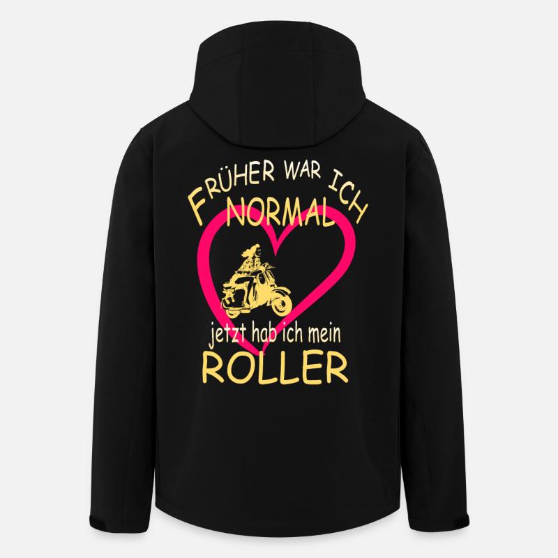 I Love Retro Roller - Recycelte Männer Softshell-Jacke von Stanley/Stella - Schwarz