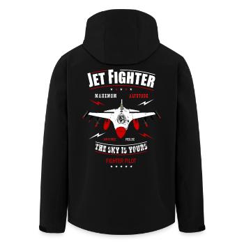 Pilote de jet - Veste softshell homme en polyester recyclé Stanley/Stella - noir - Dos - AI Model Male 185 light (185cm)