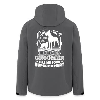 Toiletteur de chien Je suis un chien Toiletteur Chemises - Veste softshell homme en polyester recyclé Stanley/Stella - noir - Dos - AI Model Male 185 light (185cm)