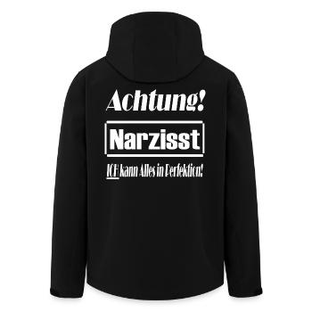 Narzisst, Perfektion, Selbstverliebt, Geschenkidee - Recycelte Männer Softshell-Jacke von Stanley/Stella - Schwarz - Hinten - AI Model Male 185 light (185cm)