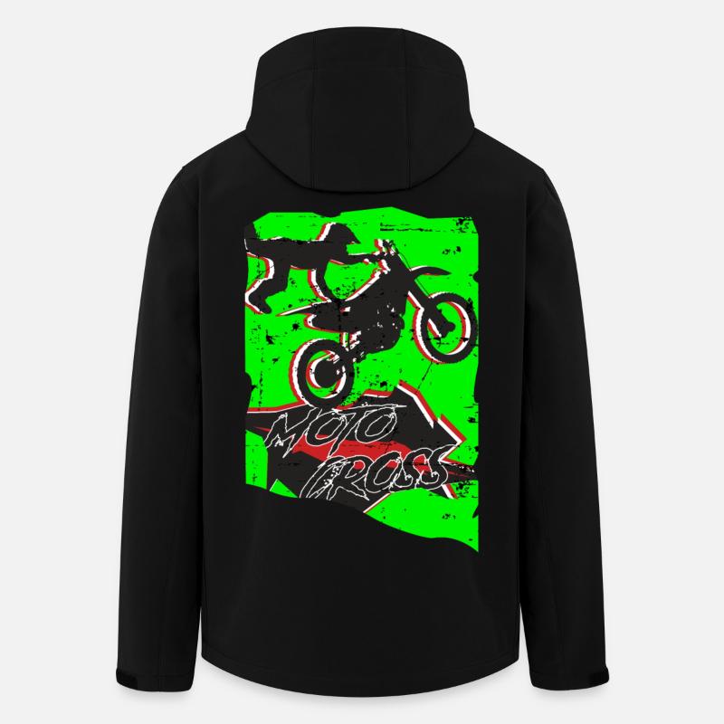 Motocross Stunt - Men’s Recycled Softshell Jacket by Stanley/Stella - black