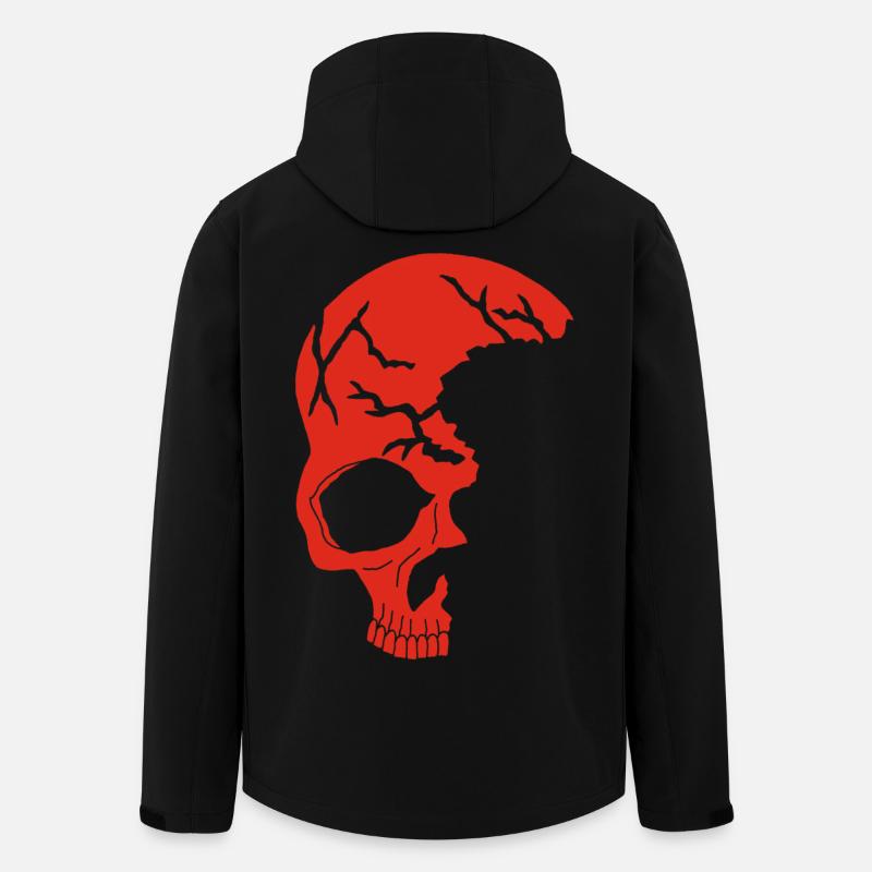 Red half-skull - Men’s Recycled Softshell Jacket by Stanley/Stella - black