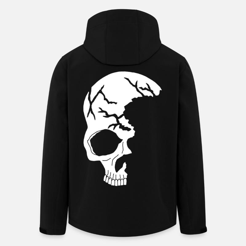 white half skull - Men’s Recycled Softshell Jacket by Stanley/Stella - black