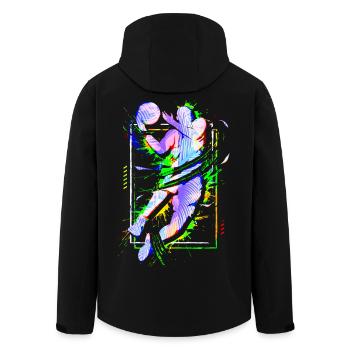 Basketball - Basketball players - Basketball team - Men’s Recycled Softshell Jacket by Stanley/Stella - black - Back - AI Model Male 185 light (185cm)