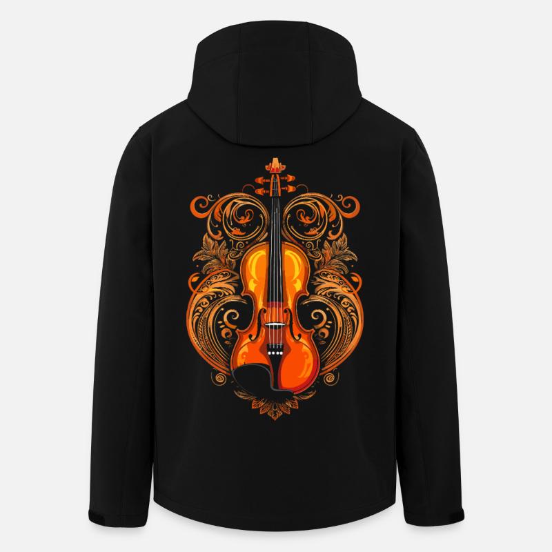 Violon Bande dessinée - Veste softshell homme en polyester recyclé Stanley/Stella - noir