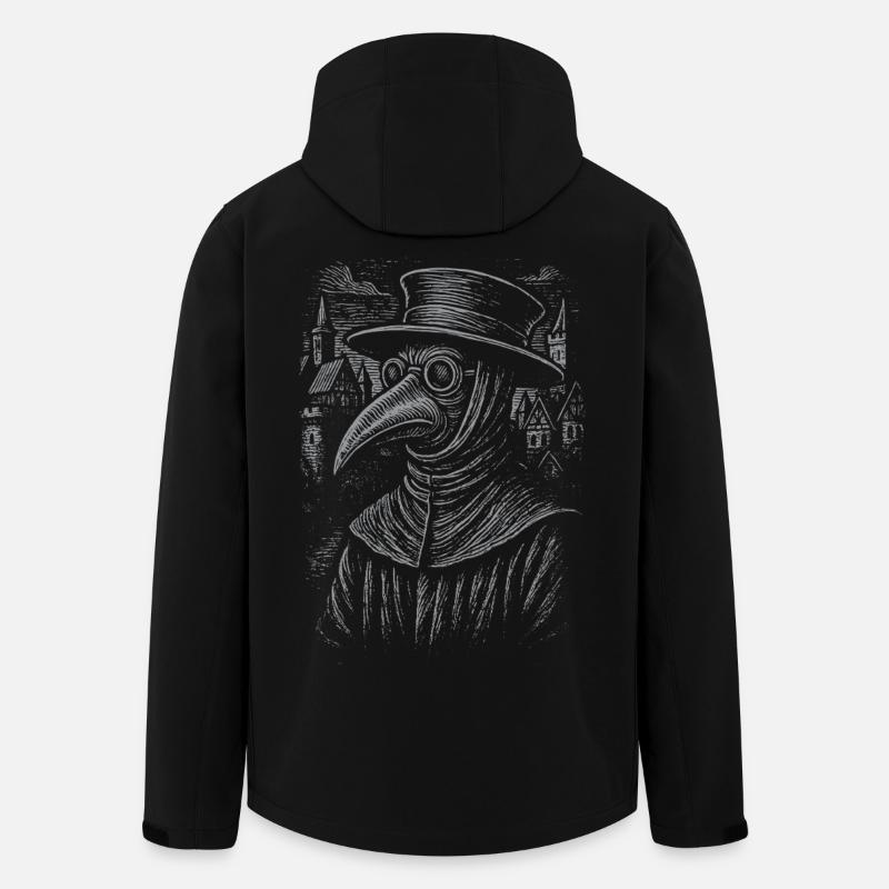 Mystischer Pestdoktor Porträt Design - Recycelte Männer Softshell-Jacke von Stanley/Stella - Schwarz