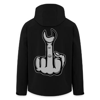 Majeur Puant Clé à doigts - Veste softshell homme en polyester recyclé Stanley/Stella - noir - Dos - AI Model Male 185 light (185cm)