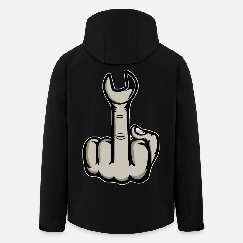 Middle Finger Stinger Finger Wrench - Men’s Recycled Softshell Jacket by Stanley/Stella - black