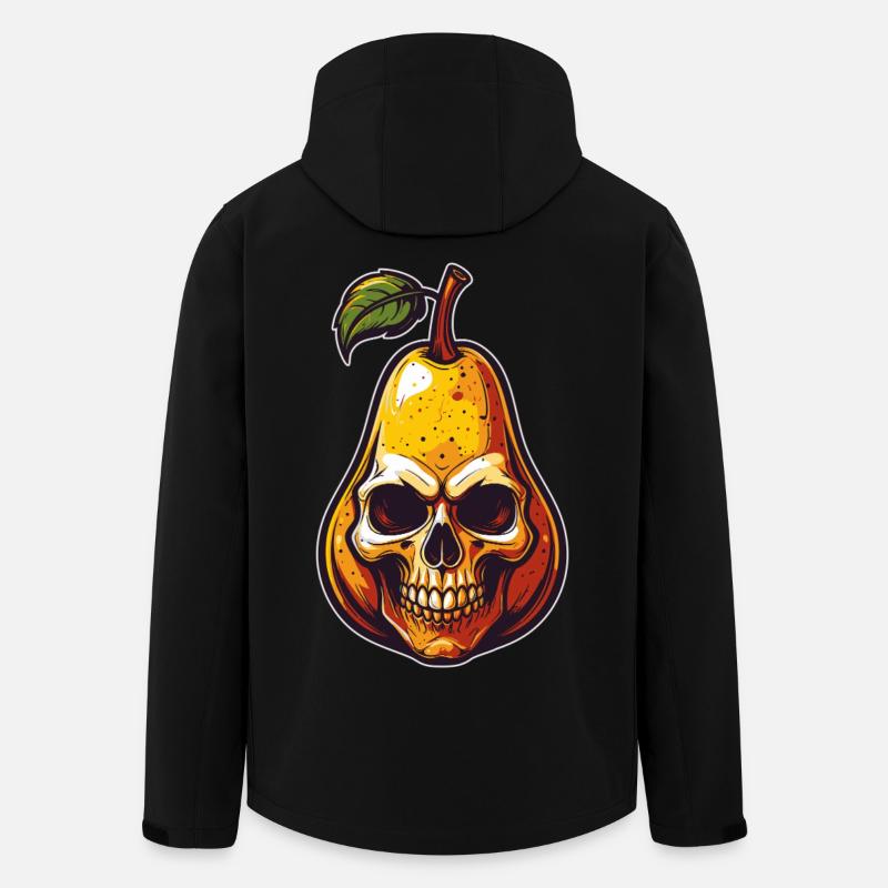Birnen Skull Comic Style - Recycelte Männer Softshell-Jacke von Stanley/Stella - Schwarz