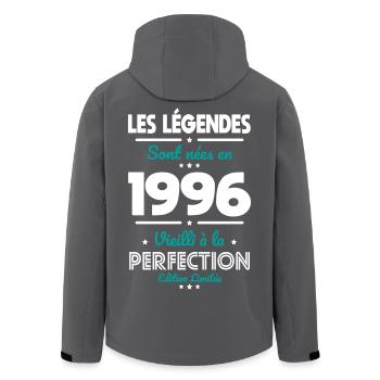 1996 – Légendes – Vieilli à la perfection - Veste softshell homme en polyester recyclé Stanley/Stella - noir - Dos - AI Model Male 185 light (185cm)
