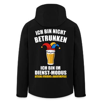 Ich bin nicht betrunken - Karneval - Recycelte Männer Softshell-Jacke von Stanley/Stella - Schwarz - Hinten - AI Model Male 185 light (185cm)