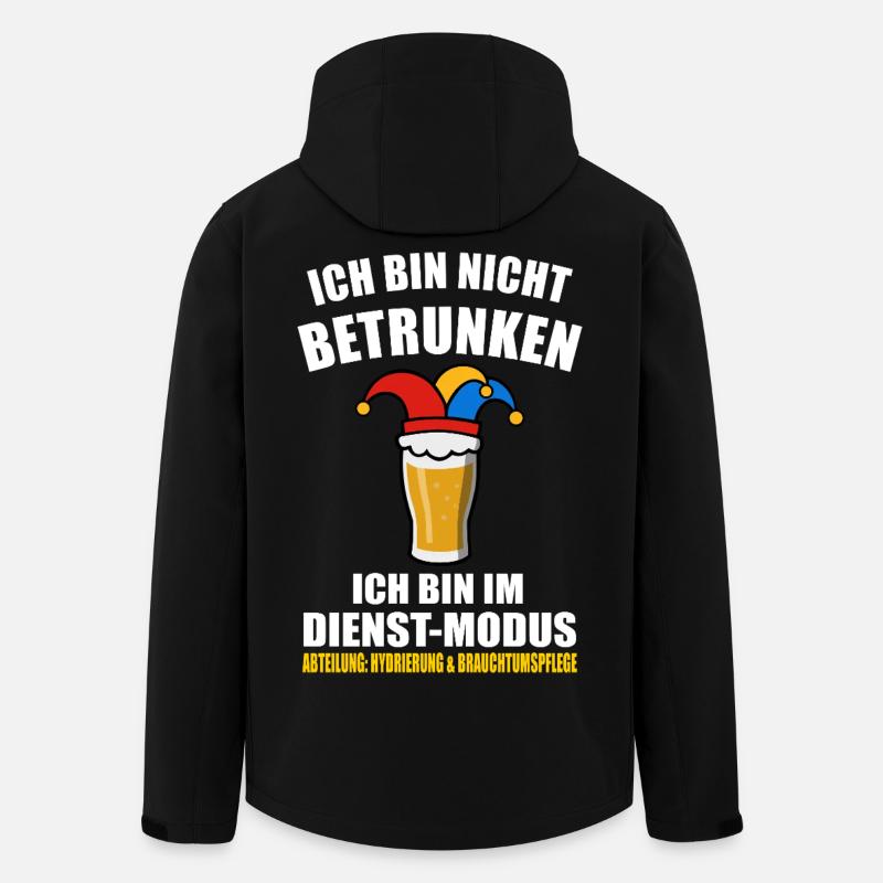 Je ne suis pas ivre - Carnaval - Veste softshell homme en polyester recyclé Stanley/Stella - noir