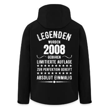 Édition Limitée 2007 18ème Cadeau d’Anniversaire - Veste softshell homme en polyester recyclé Stanley/Stella - noir - Dos - AI Model Male 185 light (185cm)