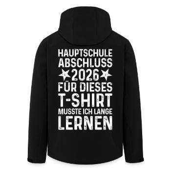 Abschluss 2026 Hauptschule T-Shirt lange lernen - Recycelte Männer Softshell-Jacke von Stanley/Stella - Schwarz - Hinten - AI Model Male 185 light (185cm)