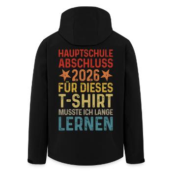 Hauptschule Abschluss 2026 T-Shirt - Recycelte Männer Softshell-Jacke von Stanley/Stella - Schwarz - Hinten - AI Model Male 185 light (185cm)