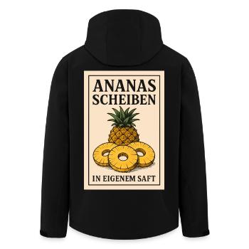 Costume d’ananas Carnaval de fruits en conserve Carnaval - Veste softshell homme en polyester recyclé Stanley/Stella - noir - Dos - AI Model Male 185 light (185cm)