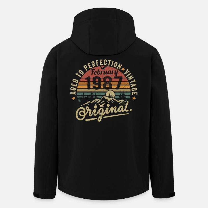 Février 1987 - Veste softshell homme en polyester recyclé Stanley/Stella - noir