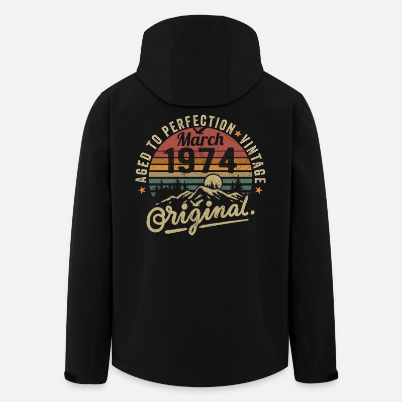 März 1974 - Recycelte Männer Softshell-Jacke von Stanley/Stella - Schwarz
