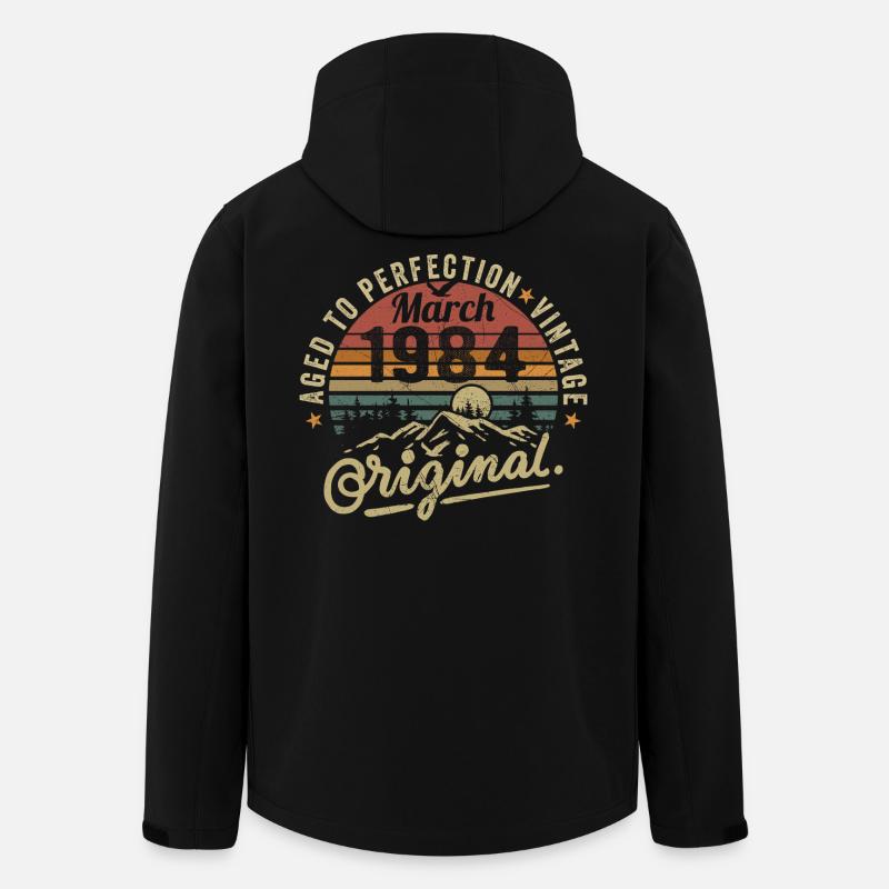 März 1984 - Recycelte Männer Softshell-Jacke von Stanley/Stella - Schwarz