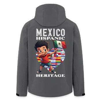Fierté du Mexique & Maison Drapeau du Mexique - Veste softshell homme en polyester recyclé Stanley/Stella - noir - Dos - AI Model Male 185 light (185cm)
