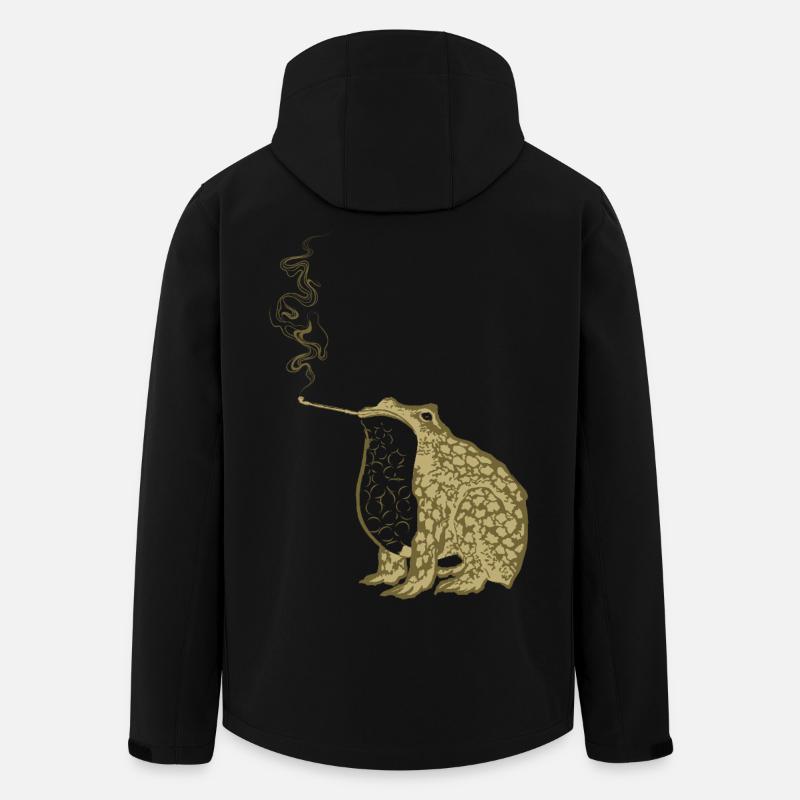 Fumée de grenouille japonaise funky - Veste softshell homme en polyester recyclé Stanley/Stella - noir