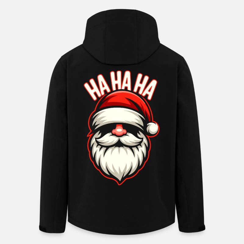 Santa Laugh HAHA Design - Veste softshell homme en polyester recyclé Stanley/Stella - noir
