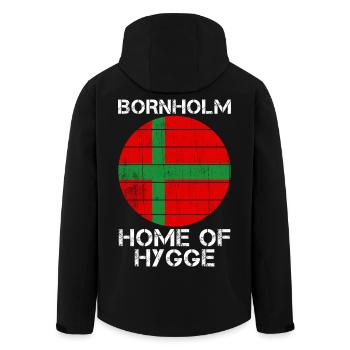 Bornholm, Foyer du Hygge - Veste softshell homme en polyester recyclé Stanley/Stella - noir - Dos - AI Model Male 185 light (185cm)