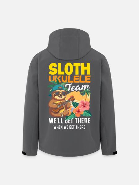 Funny Ukulele Designs and Sayings - Men’s Recycled Softshell Jacket by Stanley/Stella - black