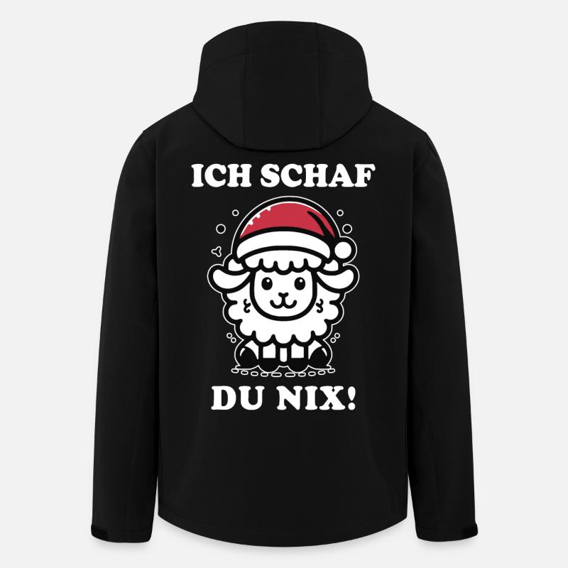 Schaf Lustiger Spruch - Recycelte Männer Softshell-Jacke von Stanley/Stella - Schwarz