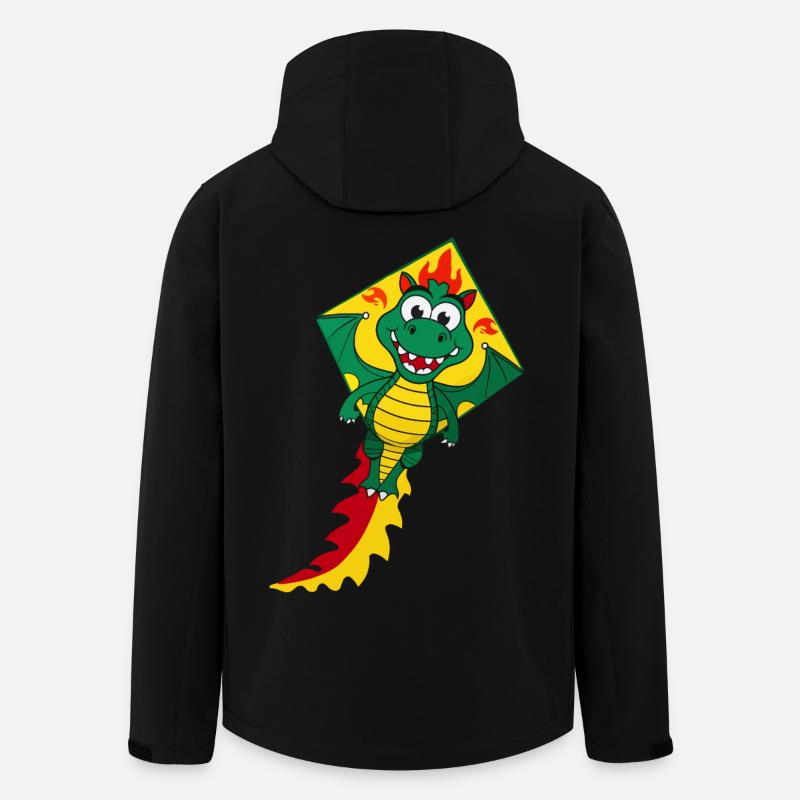 Cute Flying Kite - Men’s Recycled Softshell Jacket by Stanley/Stella - black