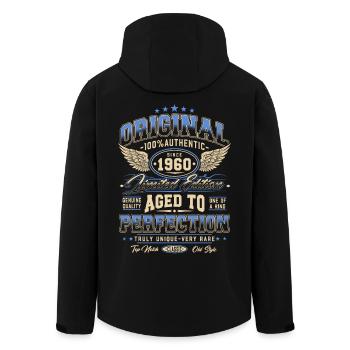Original des années 1960 Vintage Born Cadeau d’anniversaire - Veste softshell homme en polyester recyclé Stanley/Stella - noir - Dos - AI Model Male 185 light (185cm)