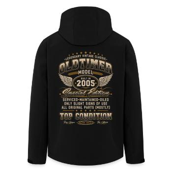 Oldtimer Baujahr 2005 Jahrgang Geburtstag Geschenk - Recycelte Männer Softshell-Jacke von Stanley/Stella - Schwarz - Hinten - AI Model Male 185 light (185cm)