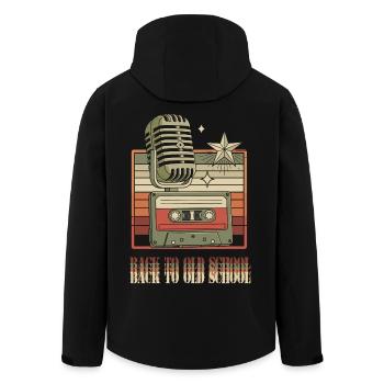 Retour à la vieille école - Veste softshell homme en polyester recyclé Stanley/Stella - noir - Dos - AI Model Male 185 light (185cm)