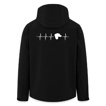 Funny Whippet Original Gift - Men’s Recycled Softshell Jacket by Stanley/Stella - black - Back - AI Model Male 185 light (185cm)