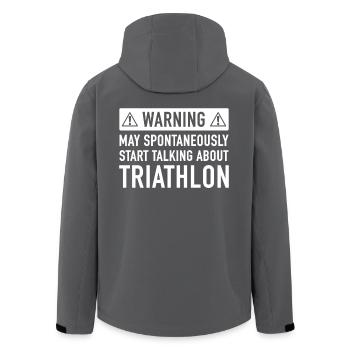 Lustiger Triathlon-Geschenk-Idee - Recycelte Männer Softshell-Jacke von Stanley/Stella - Schwarz - Hinten - AI Model Male 185 light (185cm)